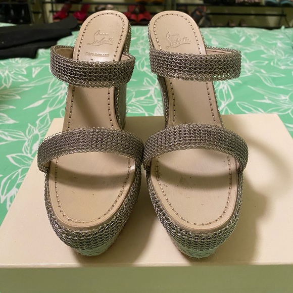 Gently Used Christian LouBoutin Heeled Sandals - Picture 1 of 4